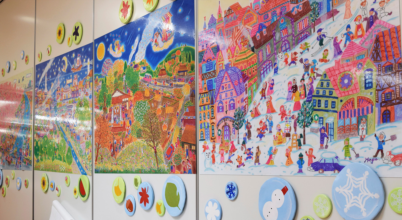 ホスピタルアート 西部島根医療福祉センター　壁画「 Picnic – 佐々木恵未さんの世界へ」